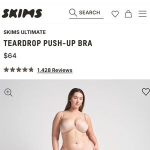 SKIMS Teardop Push-Up Bra